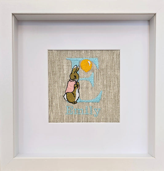 Customised Flopsy Bunny monogram picture