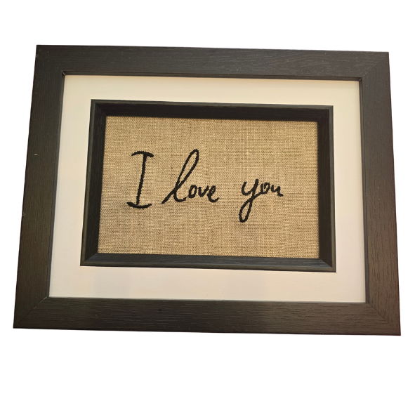 Stitched Sentiments - 13 cm x 9 cm - Framed