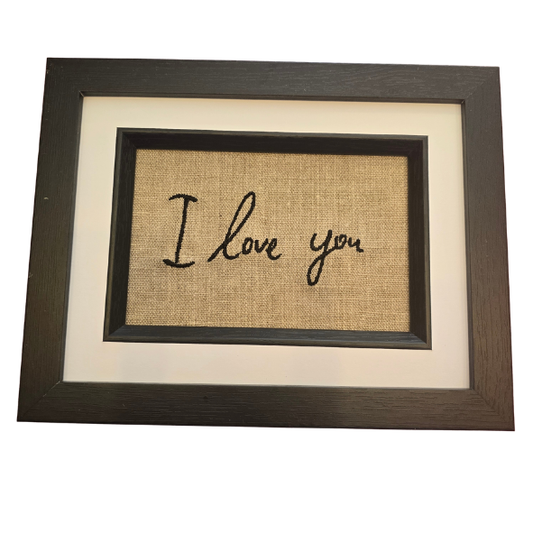 Stitched Sentiments - 13 cm x 9 cm - Framed